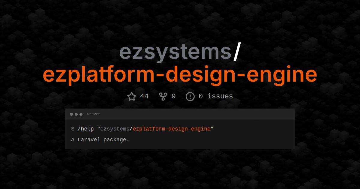 ezsystems/ezplatform-design-engine