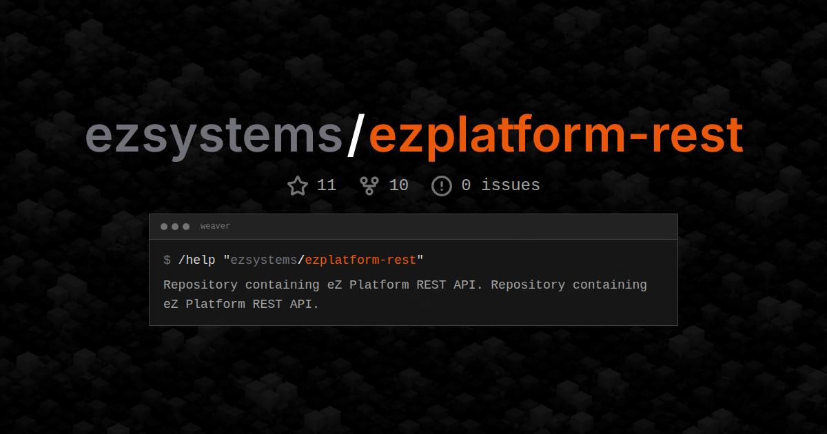 ezsystems/ezplatform-rest