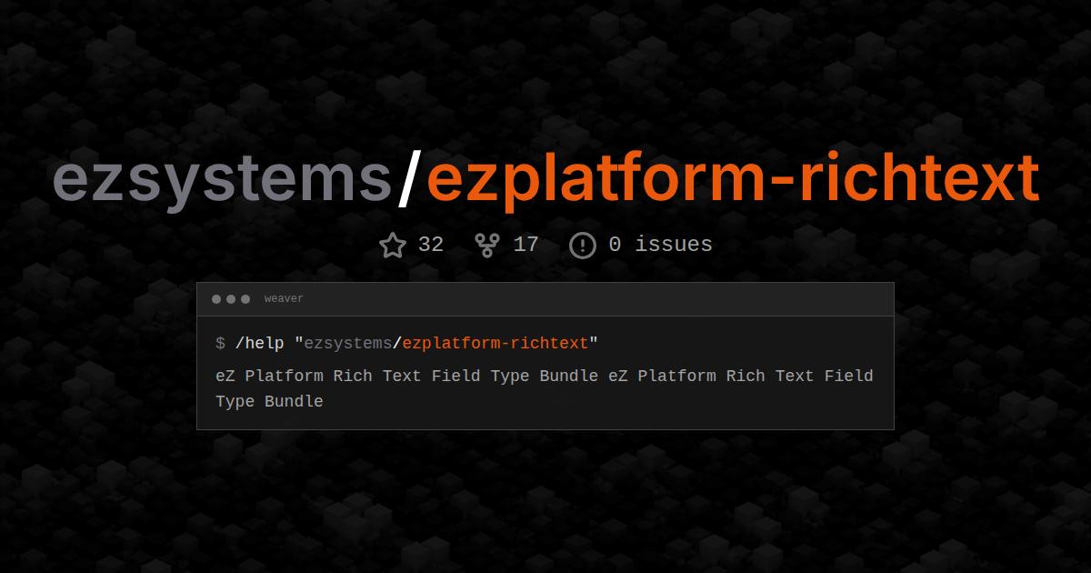 ezsystems/ezplatform-richtext