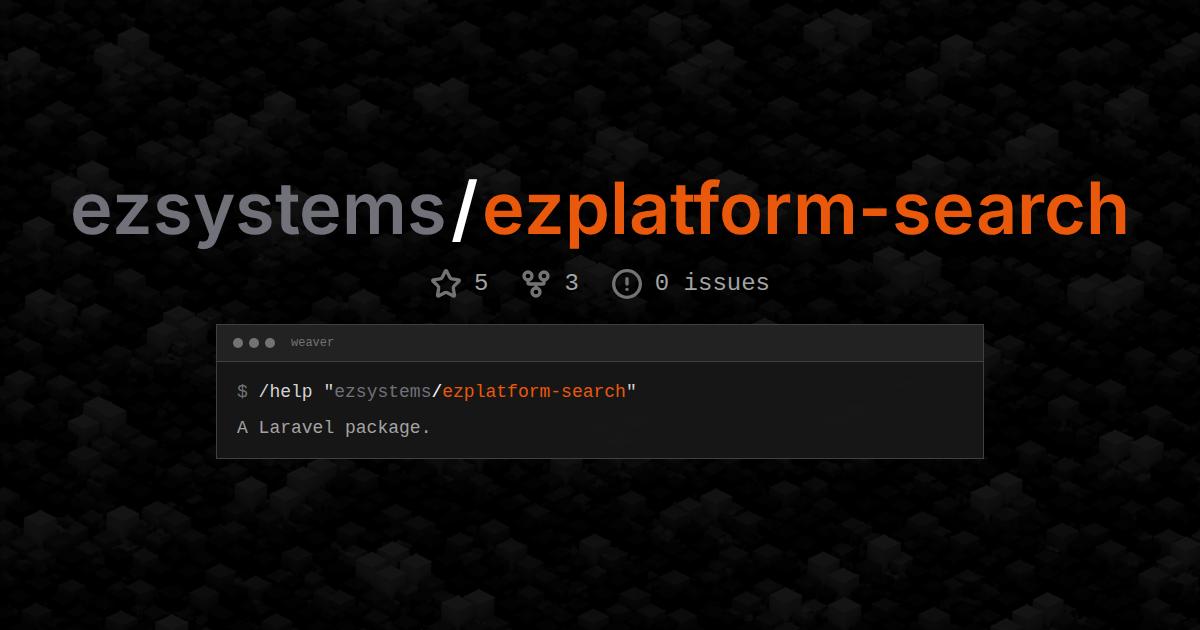 ezsystems/ezplatform-search