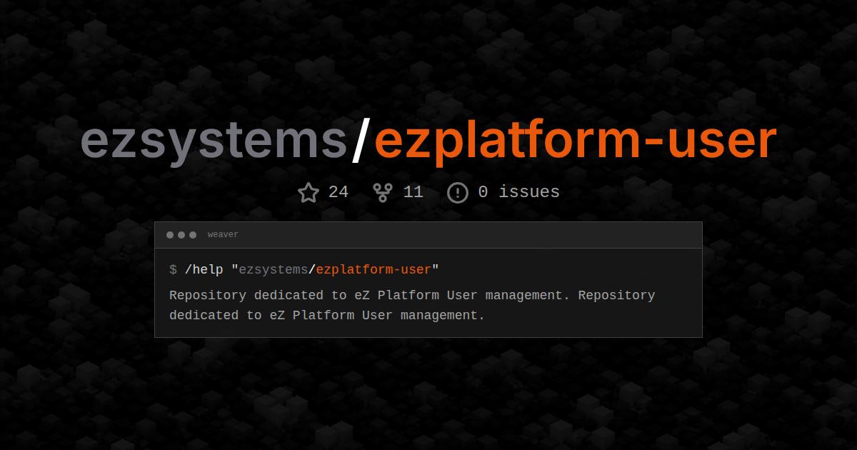 ezsystems/ezplatform-user