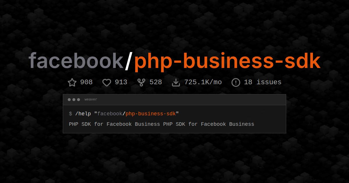 facebook/php-business-sdk