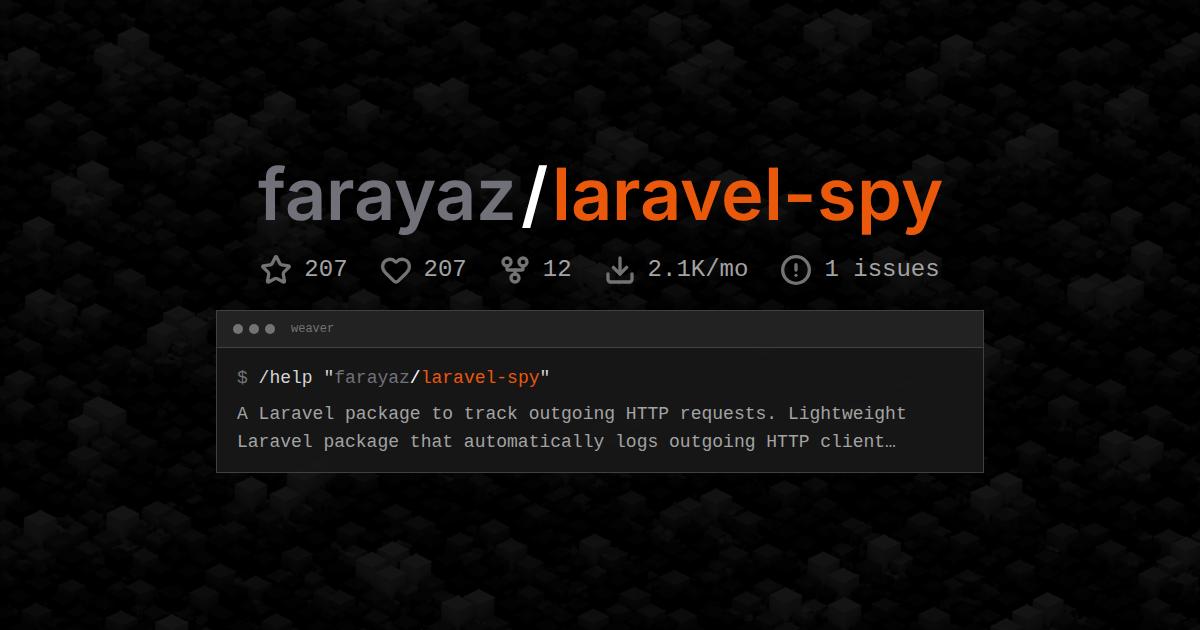 farayaz/laravel-spy