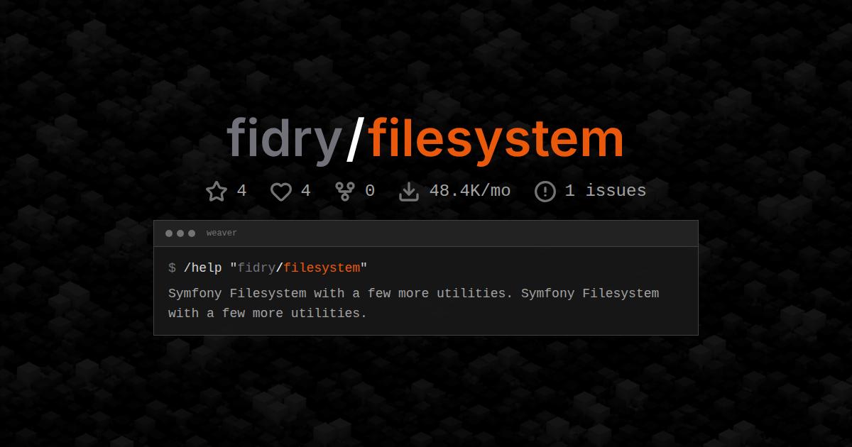 fidry/filesystem
