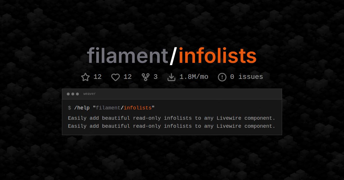 filament/infolists