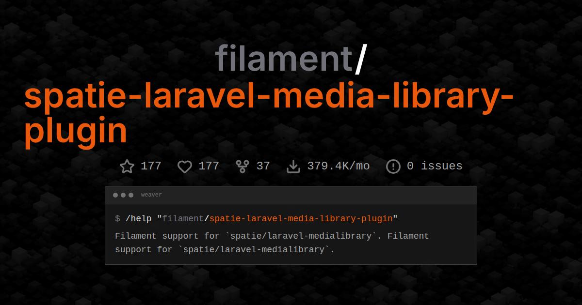 filament/spatie-laravel-media-library-plugin
