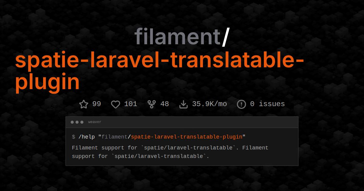 filament/spatie-laravel-translatable-plugin