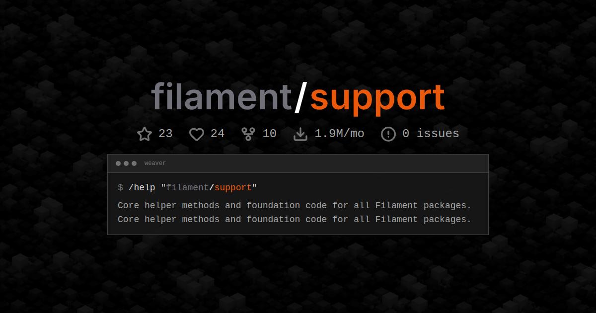 filament/support