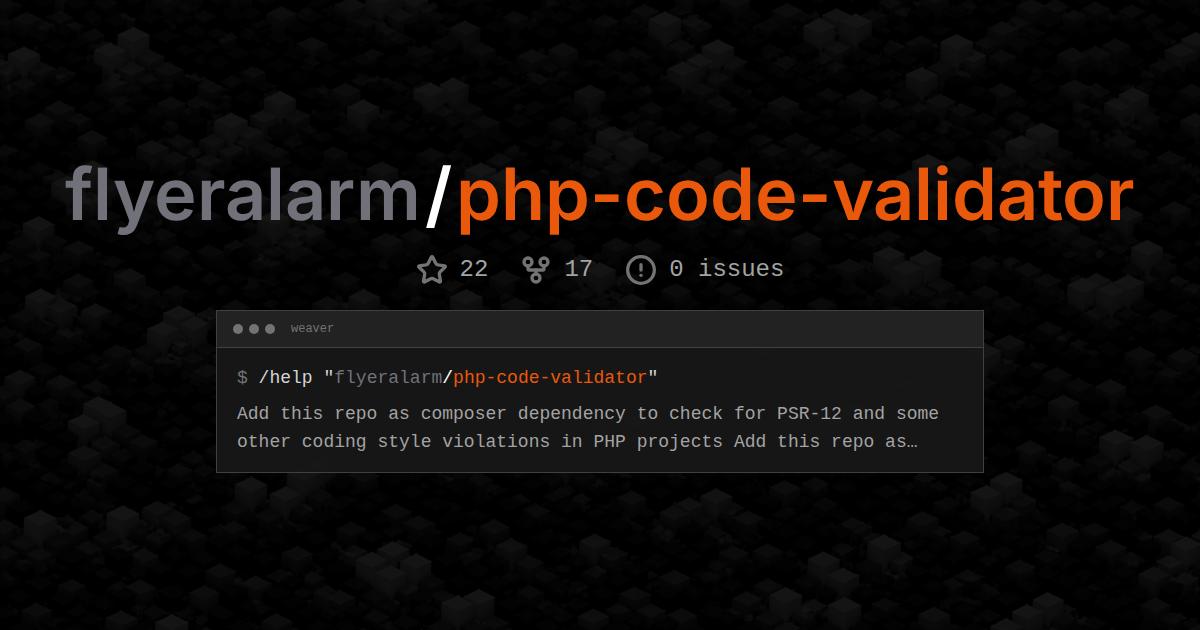 flyeralarm/php-code-validator