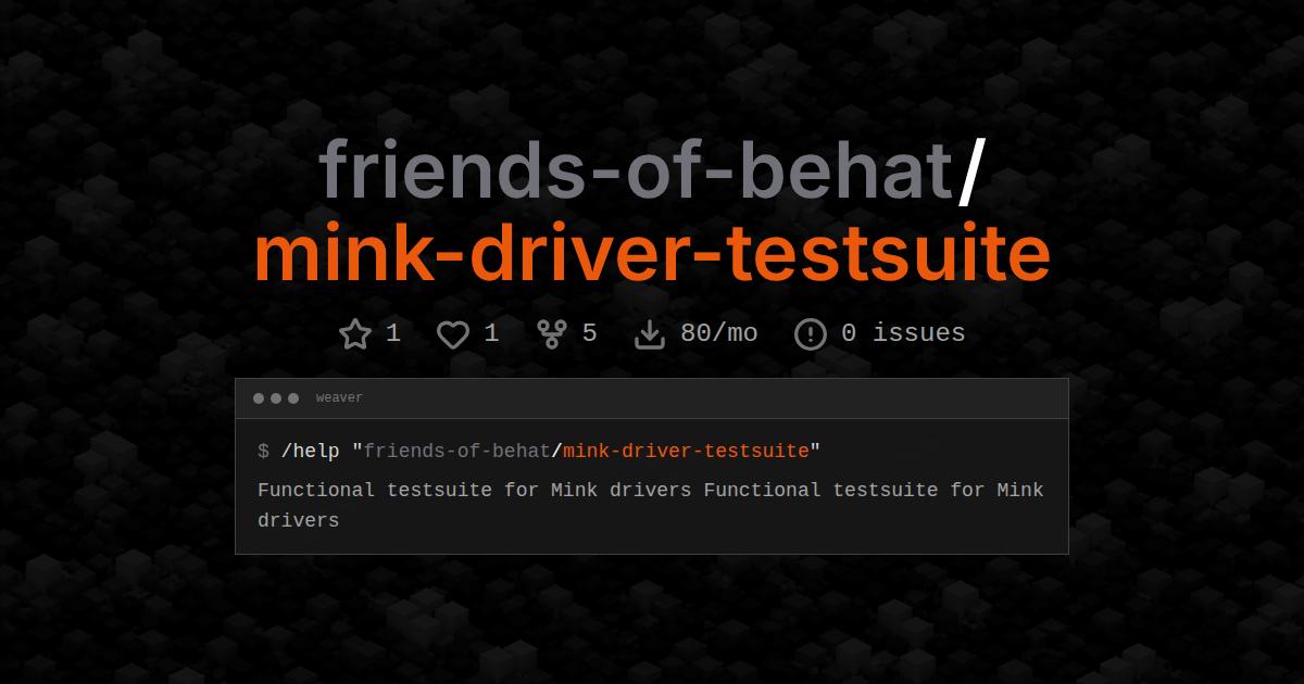 friends-of-behat/mink-driver-testsuite