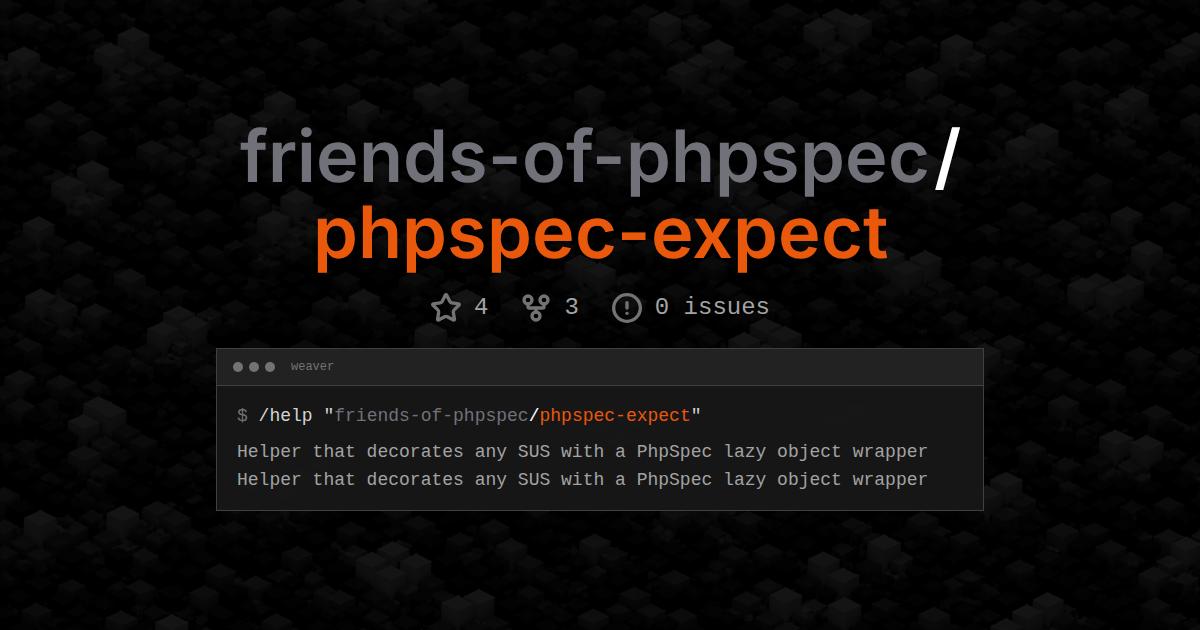 friends-of-phpspec/phpspec-expect