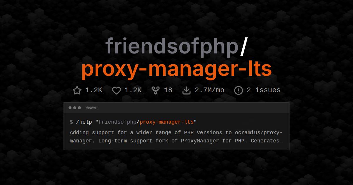 friendsofphp/proxy-manager-lts