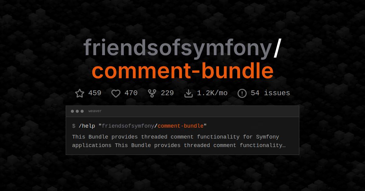 friendsofsymfony/comment-bundle