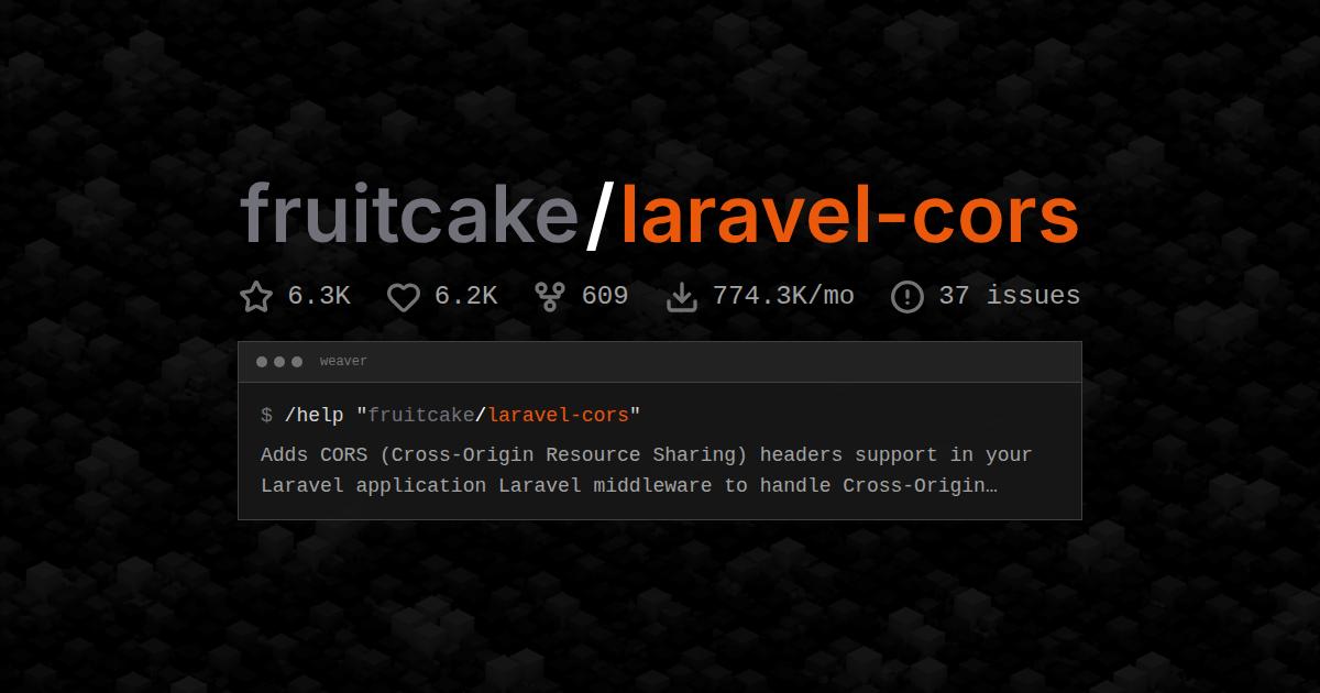 fruitcake/laravel-cors