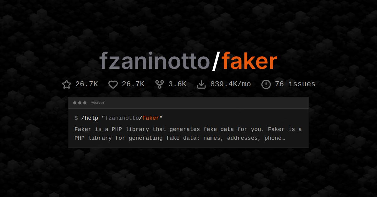 fzaninotto/faker
