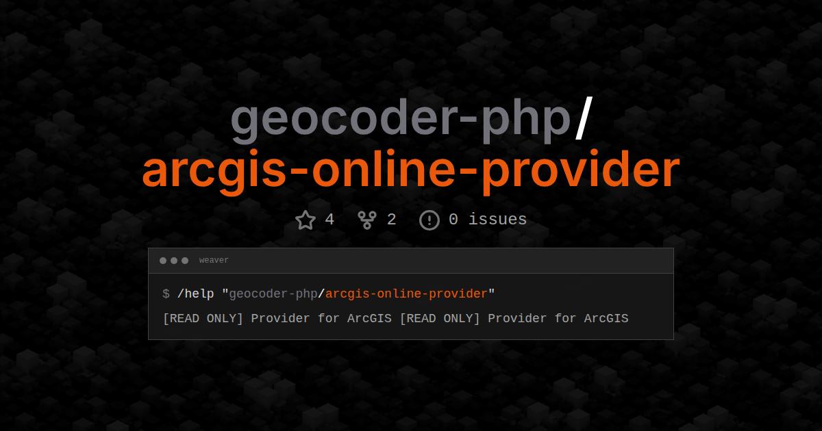 geocoder-php/arcgis-online-provider