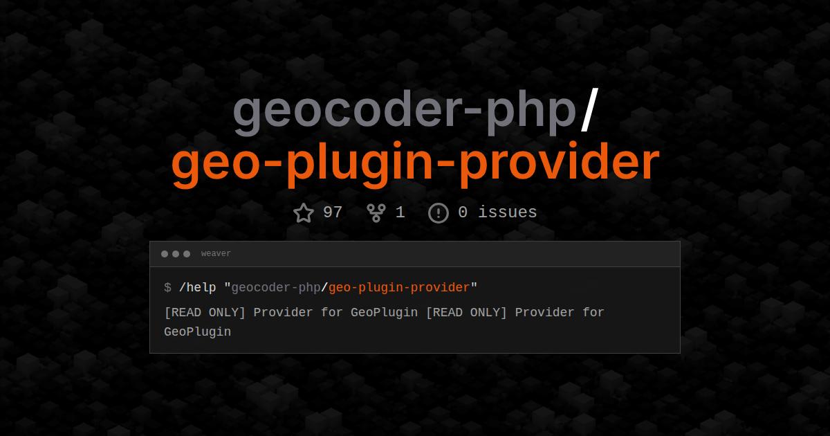 geocoder-php/geo-plugin-provider
