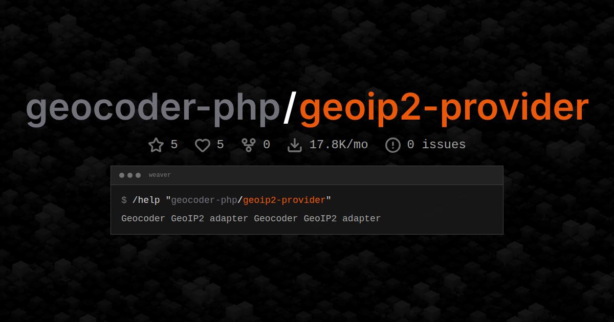 geocoder-php/geoip2-provider