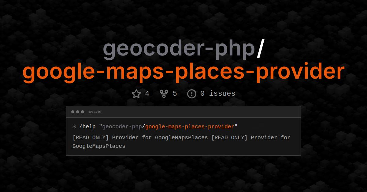 geocoder-php/google-maps-places-provider