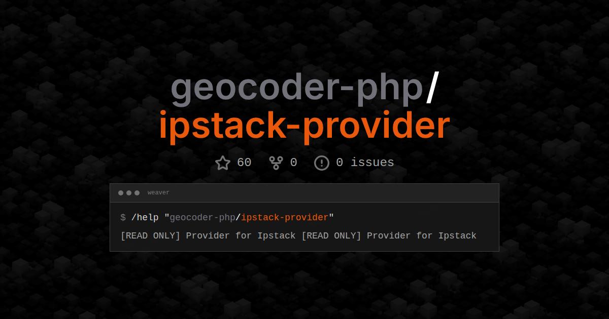 geocoder-php/ipstack-provider