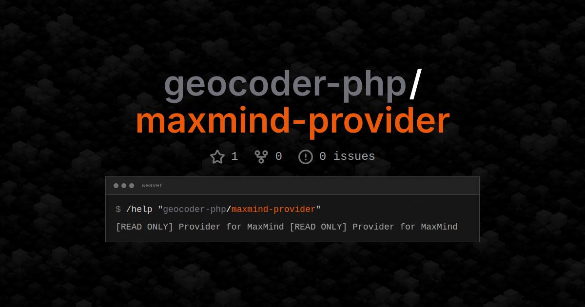 geocoder-php/maxmind-provider