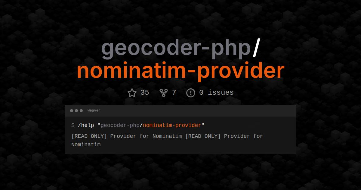 geocoder-php/nominatim-provider