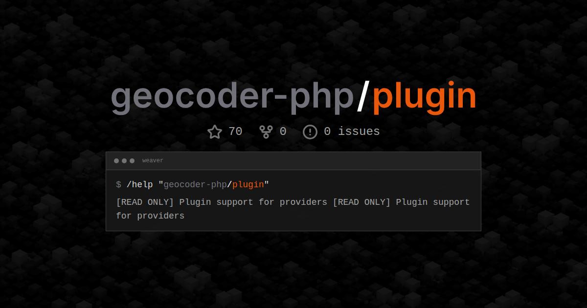 geocoder-php/plugin