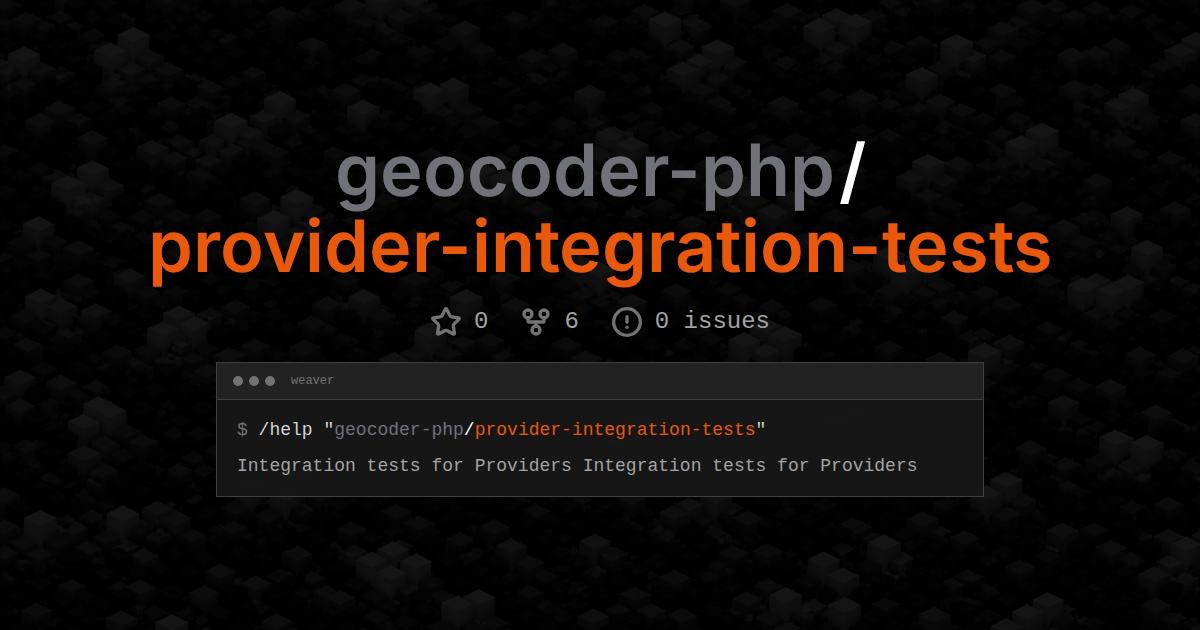 geocoder-php/provider-integration-tests