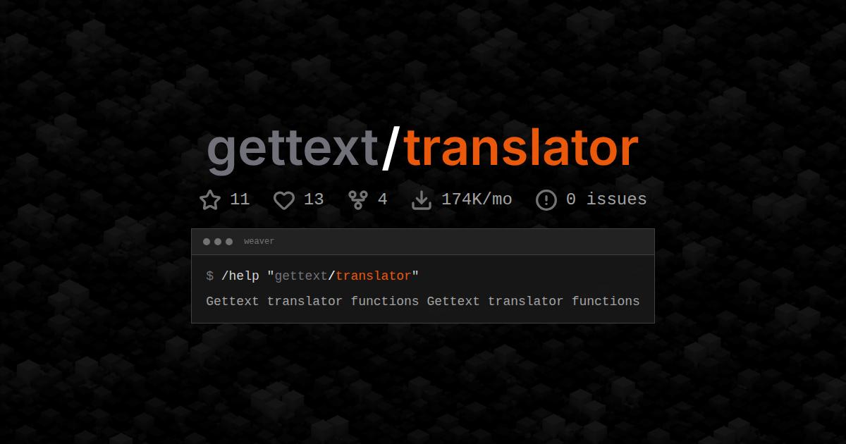 gettext/translator