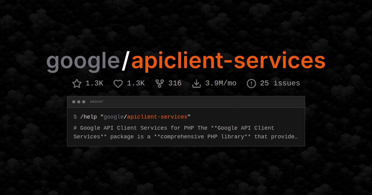 google/apiclient-services
