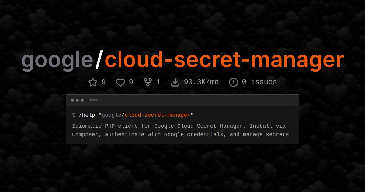 google/cloud-secret-manager