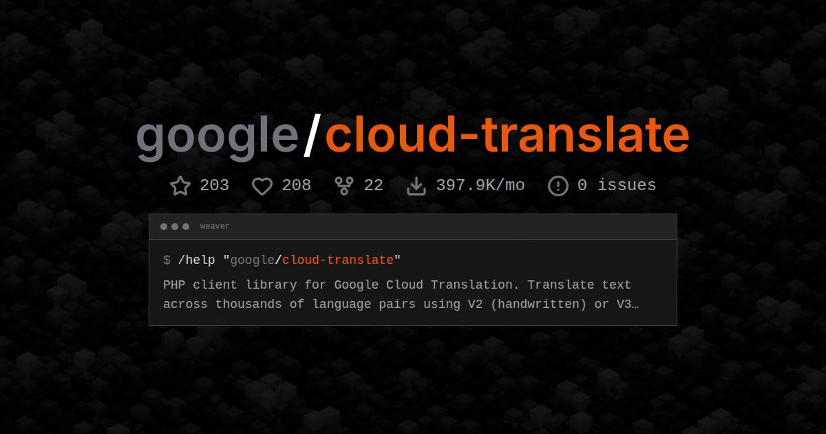 google/cloud-translate