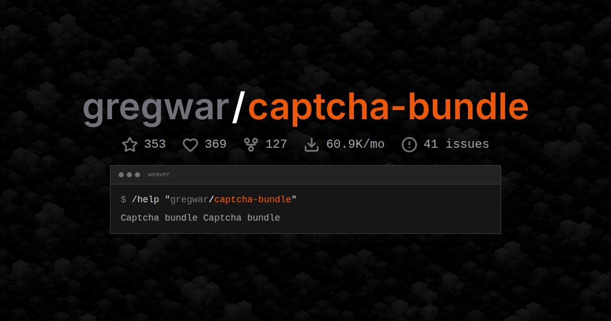 gregwar/captcha-bundle
