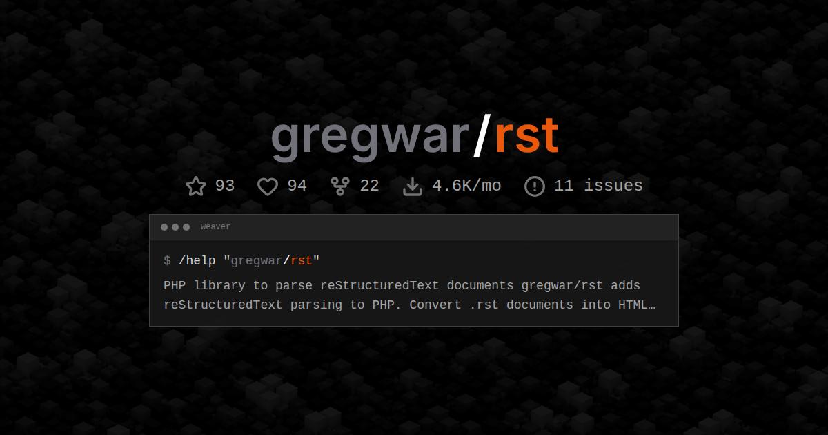 gregwar/rst