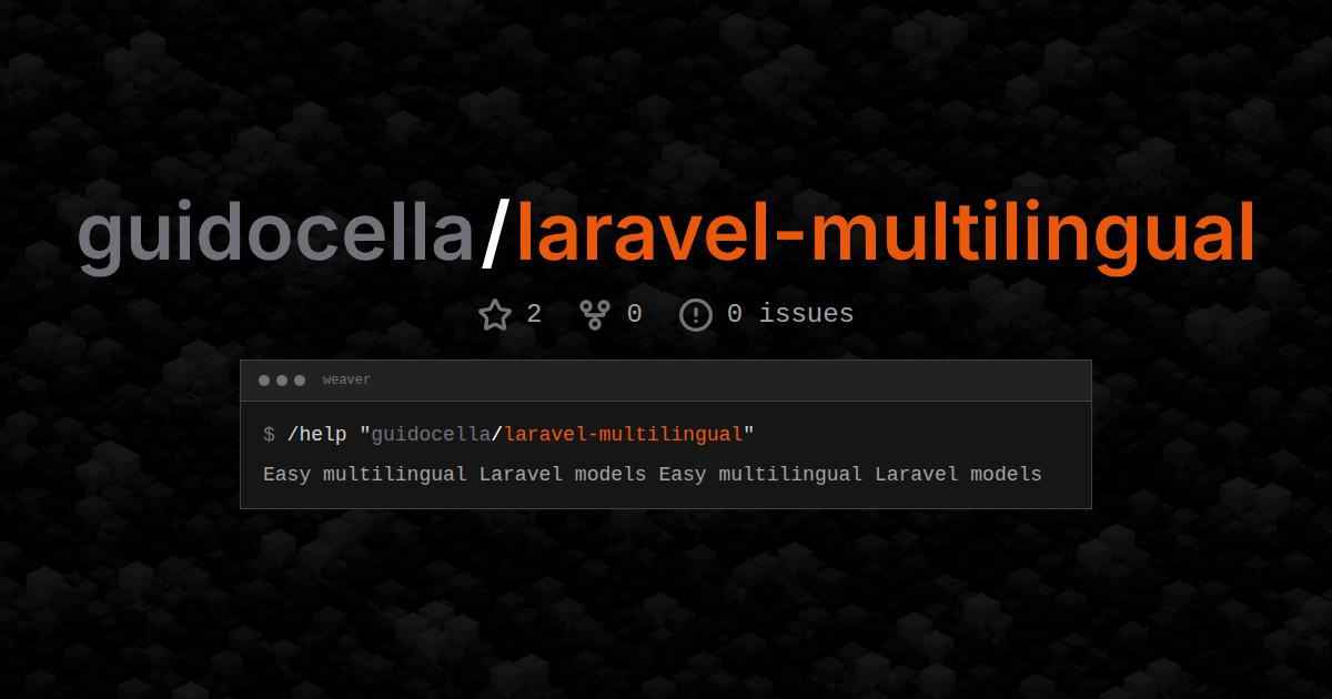 guidocella/laravel-multilingual