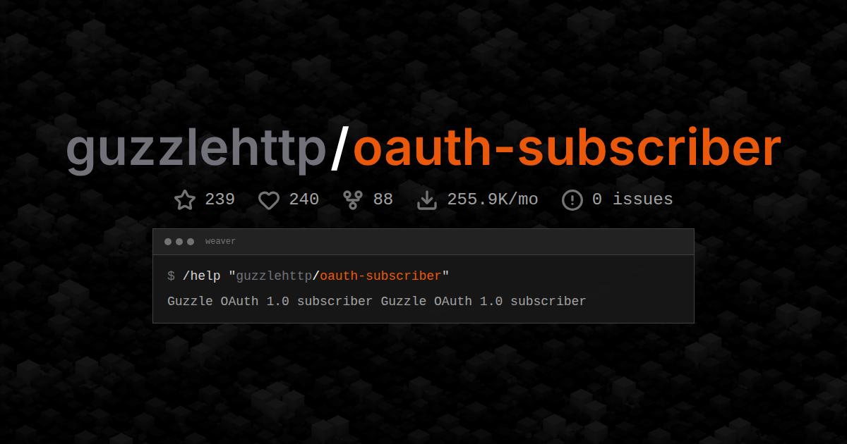 guzzlehttp/oauth-subscriber