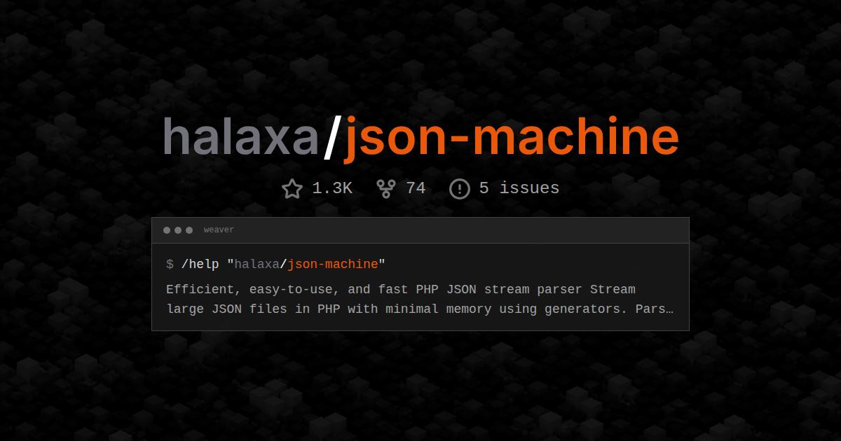 halaxa/json-machine