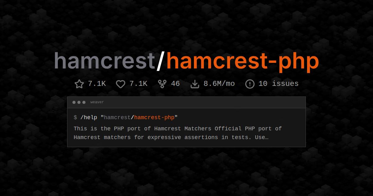 hamcrest/hamcrest-php