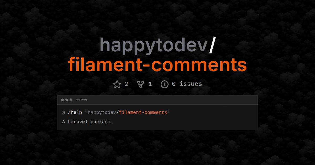 happytodev/filament-comments