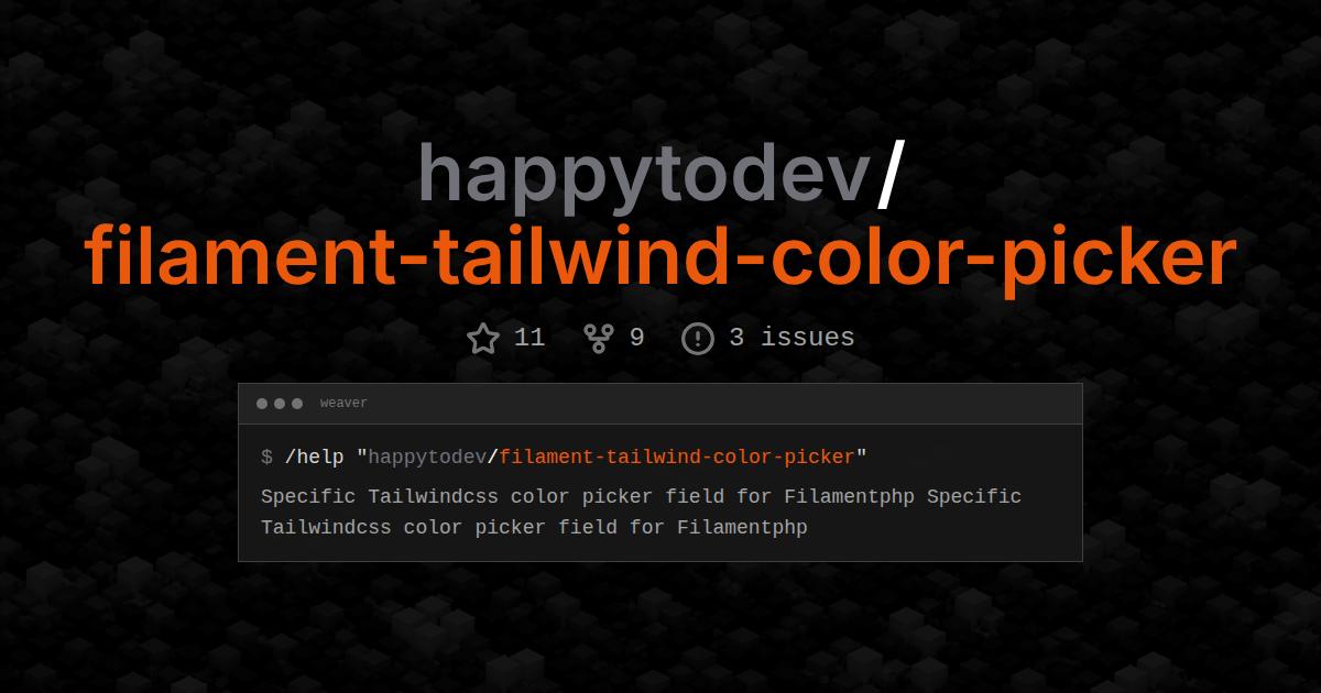 happytodev/filament-tailwind-color-picker