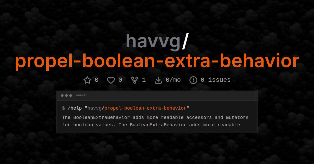 havvg/propel-boolean-extra-behavior