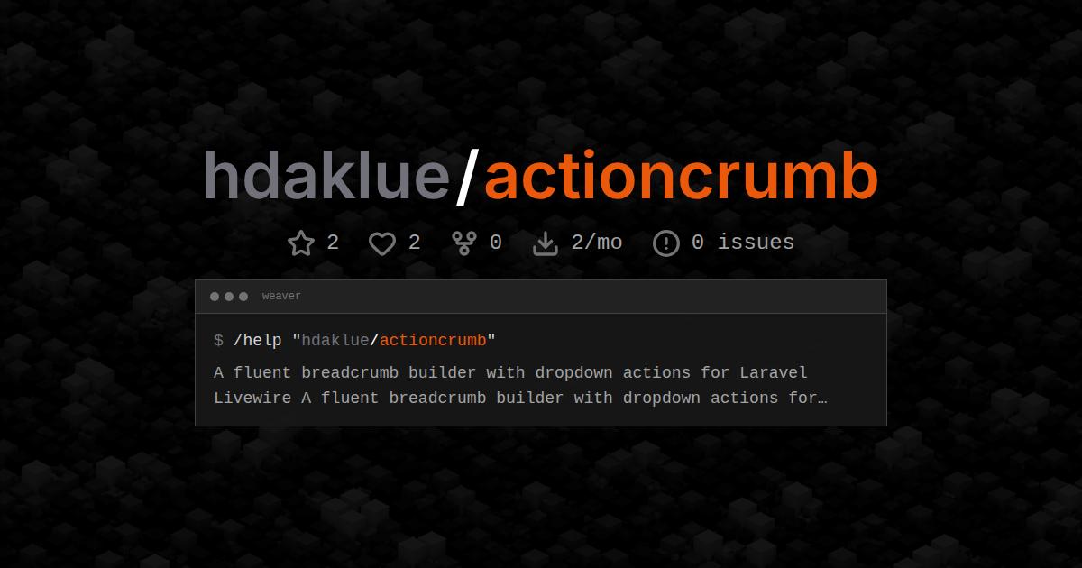 hdaklue/actioncrumb