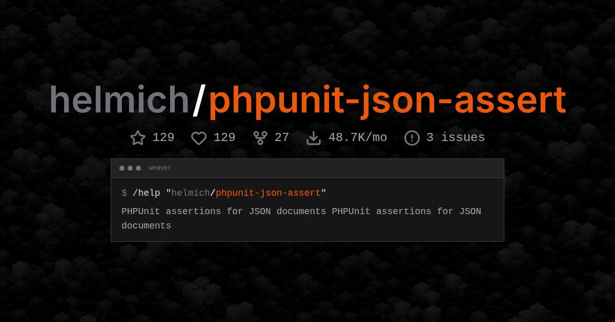 helmich/phpunit-json-assert