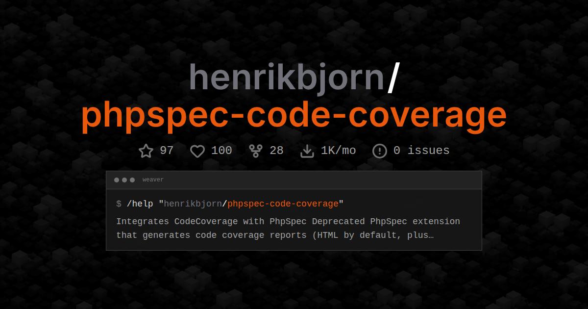 henrikbjorn/phpspec-code-coverage