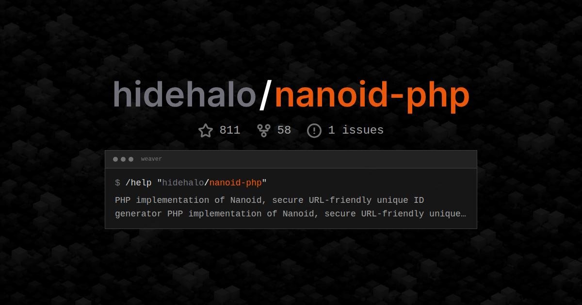 hidehalo/nanoid-php