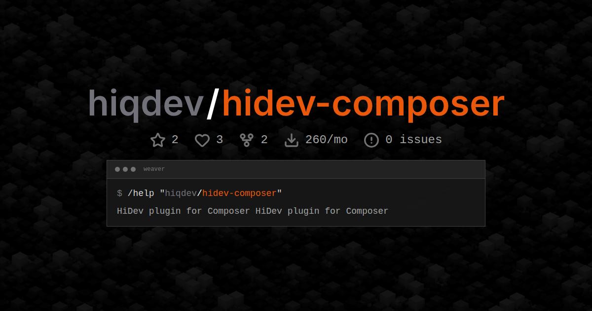hiqdev/hidev-composer
