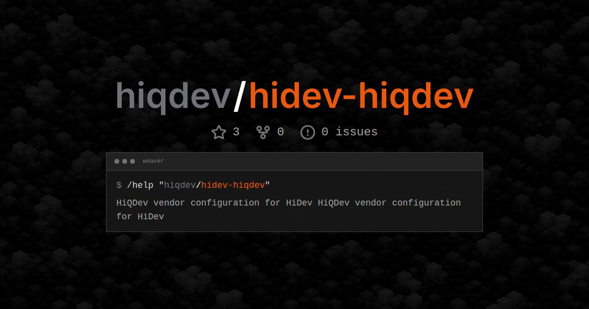 hiqdev/hidev-hiqdev