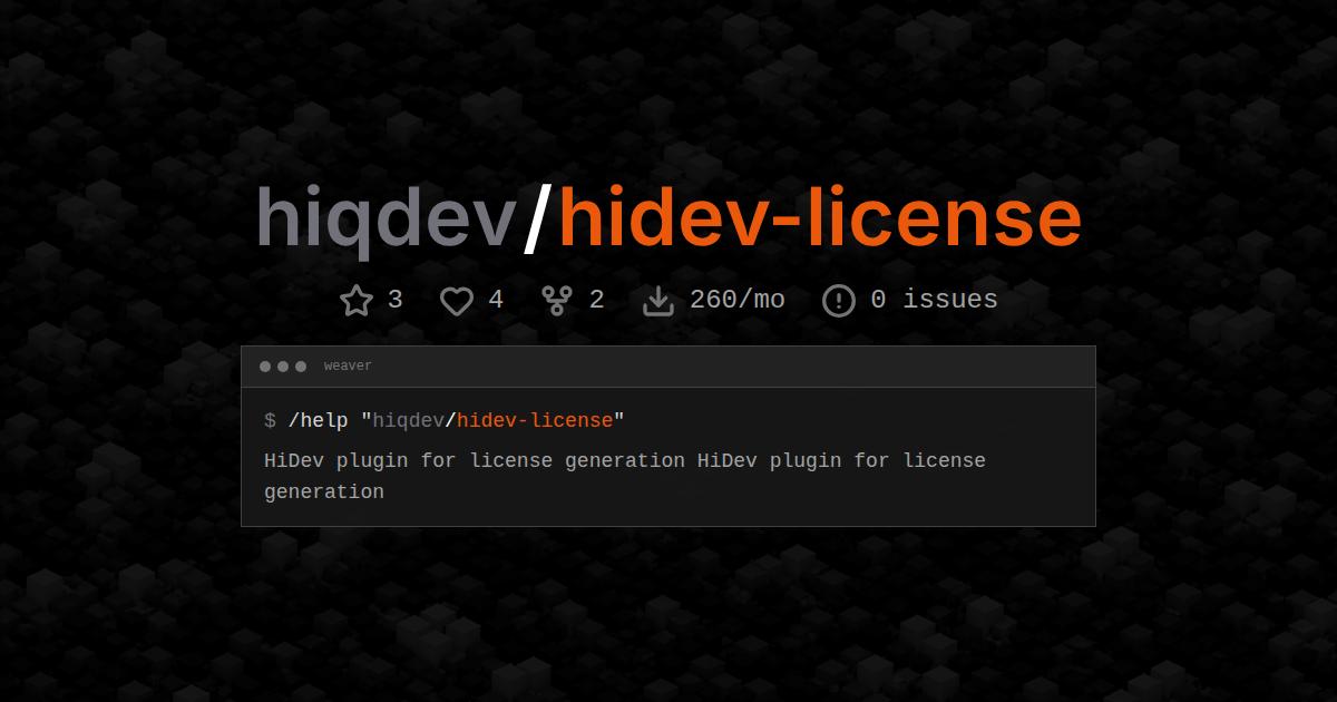 hiqdev/hidev-license