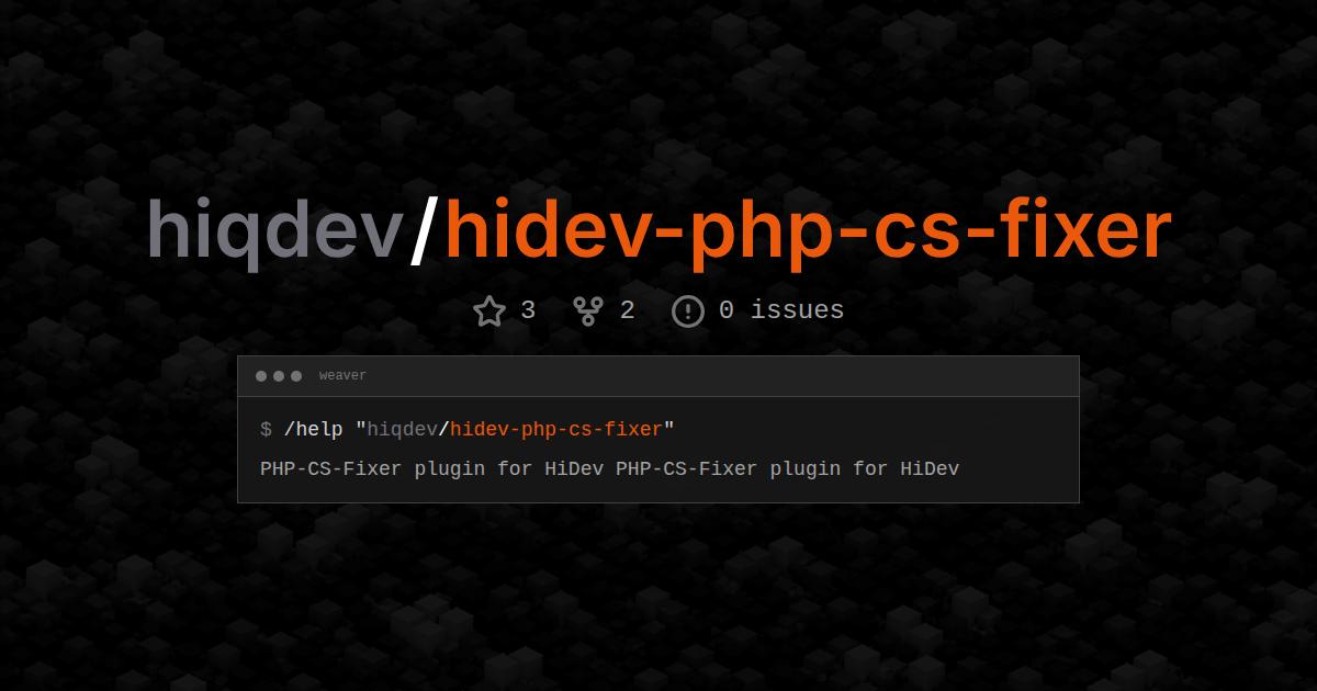 hiqdev/hidev-php-cs-fixer