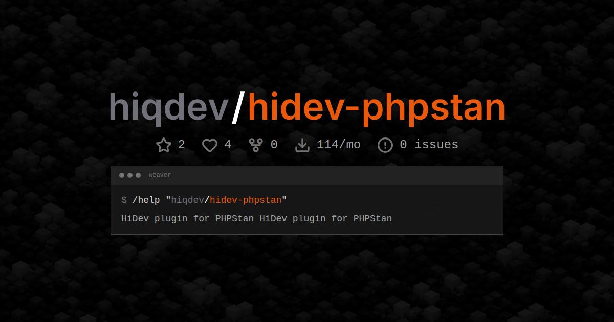 hiqdev/hidev-phpstan